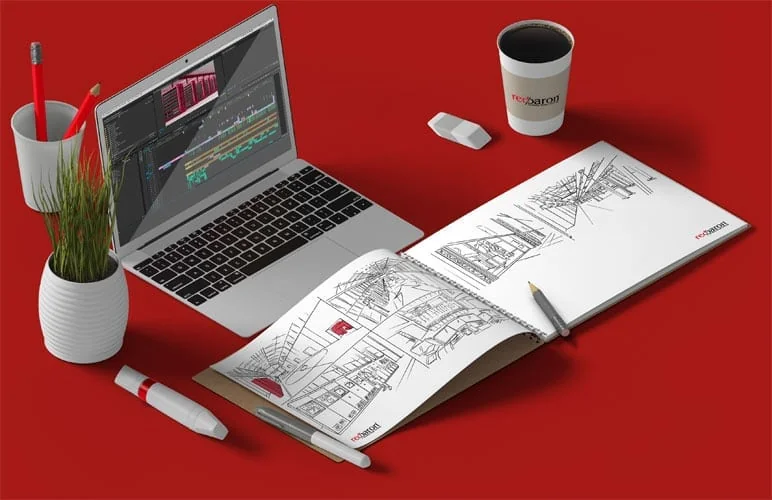 Collage zur Filmproduktion von red baron Marketing